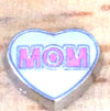 Mom on white heart floating locket charm - Stoney Creek Charms