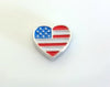 Flag heart floating locket charm - Stoney Creek Charms