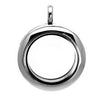 Medium 25mm Plain Silver Floating Locket - Stoney Creek Charms